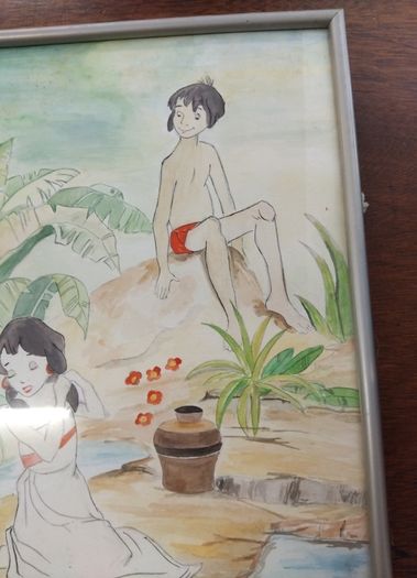 Vintage Jungle Book Painting