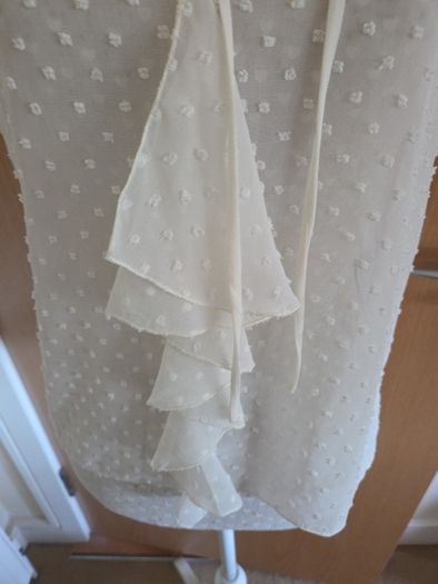 Zara cream dobby top uk10
