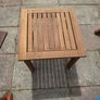 Four foldable garden chairs, one table and a parasol Image 3