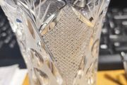 Small bohmine crystal vase. 5 inches tall
