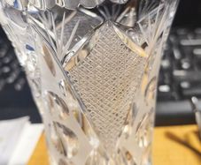 Small bohmine crystal vase. 5 inches tall