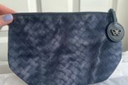 Blue Bottega Veneta Intrecciolusion Nylon Cosmetic Bag