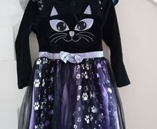Cat Dress Costume with Headband 2-3yrs