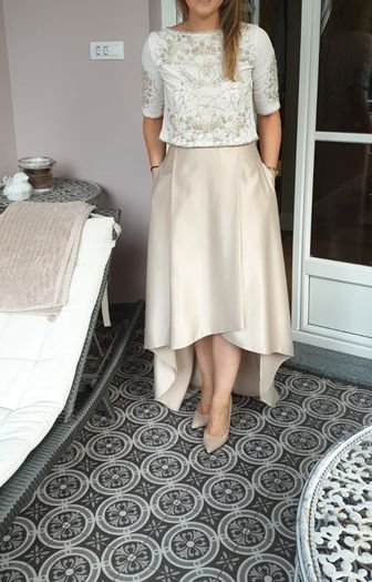 Folkster Lena Skirt & Nella Beaded Top/Jacket -  Champagne - Size 8