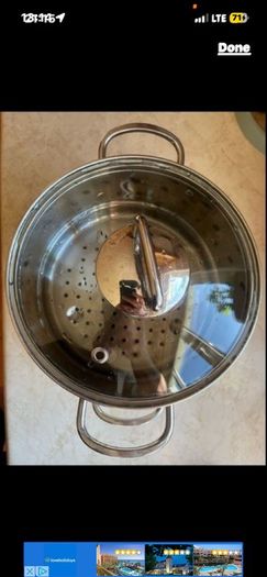 Steamer Cookware Set with Glass Lid Handles Stainless Steel Pan Kitchen Home Cook Chef Healthy Veg Cooking Housewarming induction ceramic gas electric perfect condition
