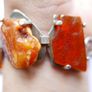 54.4gr giant UNIQUE Baltic Amber Bracelet, SET IN STERLING SILVER 925, Dark Honey Amber Chain and Link Bracelet with natural Inclusions Image 5