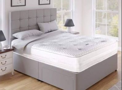 bed with mattress