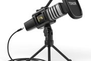 Condenser Computer PC Mic with Tripod Stand, Pop Filter, Shock Mount for Gaming, Streaming, Podcasting, YouTube, Skype, Twitch, Discord, Compatible with Laptop Desktop