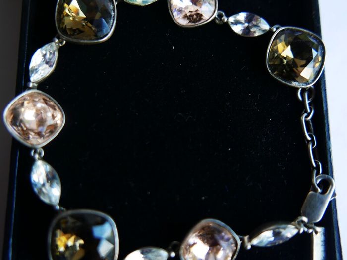 Vintage Sterling Silver 925 Multi Stone Bracelet length 8,5" - 20,9g
