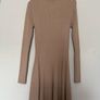 Zara beige ribbed knit turtleneck dress Image 7