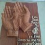 Vintage 1970's W.G. Kauders Isaiah 49:15-16 religion Christianity plaque Germany Image 2