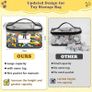 6 Pack Clear Toy Storage Bags, Storage Bags with Zipper, Clear PVC Toy Kids Organiser for Building Blocks, Puzzles, Clay, Small Models, Board Games, Books (6 Pack-L) Image 2