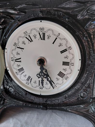 Antique French ornate Horse statue clock quartz movement