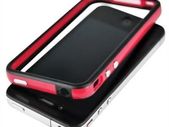 Wholesale 10 iPhone 4/ 4S Bumper Case Hard Plastic Rubber with Metal Buttons for Apple Iphone 4/4S Free Screen Protector