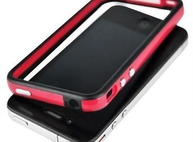 Wholesale 10 iPhone 4/ 4S Bumper Case Hard Plastic Rubber with Metal Buttons for Apple Iphone 4/4S Free Screen Protector