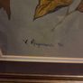 Robin Perched on a Branch Signed Painting - Framed Image 3