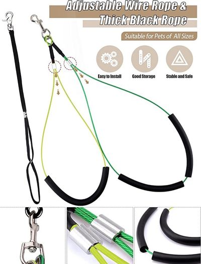 Foldable Pet Grooming Arm with Clamp, Dog Grooming Loop Noose & Two No Sit Haunch Holder, 35.5" Height Adjustment Grooming Arm for Large and Small Dogs (FREE POSTAGE)