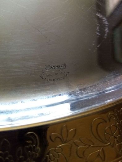 Vintage 24k stamped serving tray