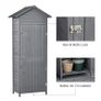 Wooden Shed Utility Timber Garden Storage Roof Tool Cabinet Lockable (FREE SHIPPING) Image 6