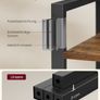 Bookcase with 6 levels and steel 6 Tier Bookcase Steel Frame Freestanding Shelf Living Room Bedroom Study ndustrial Design Image 4