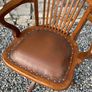 Edwardian Oak Swivel Office Chair. Image 2