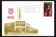 1971 Jersey Cover with cancel for "opening of Jersey's new Postal Headquarters February 1971" tying 4d Lord Coutanche (Sir James Gunn) illustrated cover