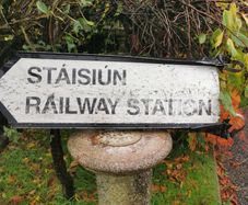 Old Irish Railway Station Sign