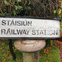 Old Irish Railway Station Sign