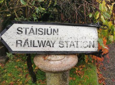 Old Irish Railway Station Sign