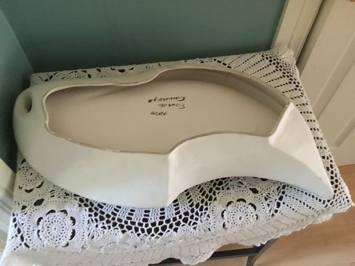 Vintage French hand-painted serving platter