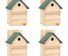 Bird Houses 4 pcs 23x19x33 cm Firwood