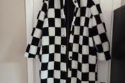 Checkered knee length Teddy bear coat size 14