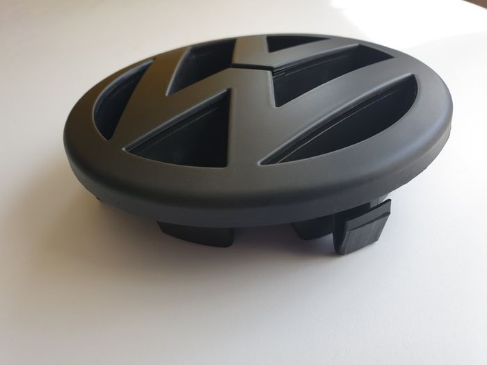 VW Golf Mk5 125mm full Matt Black Grill Badge Emblem bonnet GTI TDI
