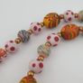 Antique Venetian Style Mix Eyes & Feather Desgin Glass Beads Necklace Image 7