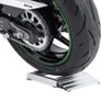 Black Motorcycle Tire Cleaning Stand Car Tire Wash Bracket Universal Aluminium Portable Motorbike Chain Clean Durable Roller Ramp Lift Image 3