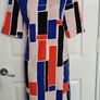 Gorgeous Blue, Peach, Red and Black Abstract Dress from Vero Moda size Medium (12) Image 3