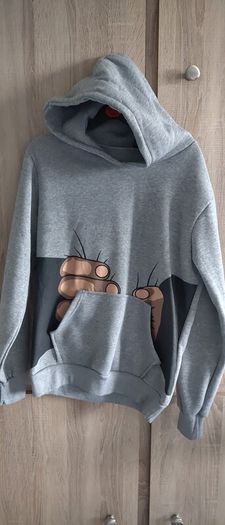 hoodie with print fits s SM small m new