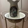 Castiron wash stand with decoupage old Jug Image 3