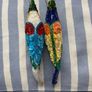 Rare hand sewn sequin bird Christmas decorations Image 3