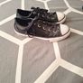 Girls black glitter converse Image 2