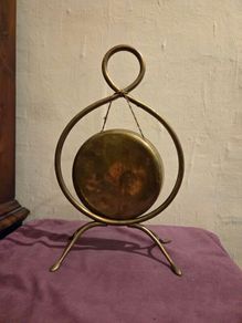 Antique Brass Tabletop Gong