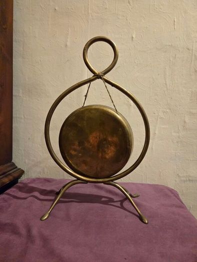 Antique Brass Tabletop Gong