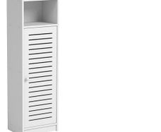 Waterproof Bathroom Cabinets, Storage Accessories Floor Standing Cabinet for Bathroom,Furniture for Bedroom Kitchen Hallway,Storage Cupboard Unit with Daily use Layer 80x20x24cm