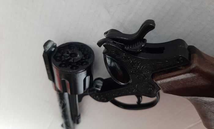 vintage new toy gun in box and holster