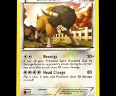 Bouffalant 91/114 Rare Black and & White Base Set Pokemon Card