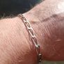 Sterling Silver Unisex Flat Link Bracelet Image 2