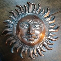 Copper Sun God Wall Hanging