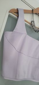 ZEDDRA fitted soft lilac formal crop top Sz 44 (Fit 10UK)