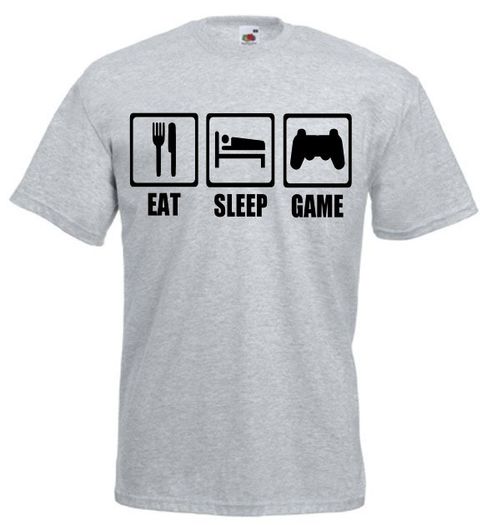 Eat Sleep Game  Mens funny gaming, gamer t-shirts TEE TOP SHIRT GREAT GIFT PRESENT