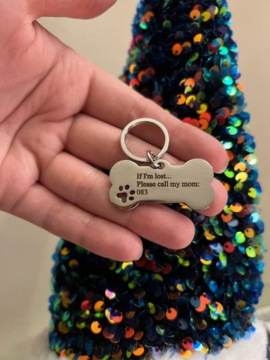 Personalised Engraved Silver Dog tag